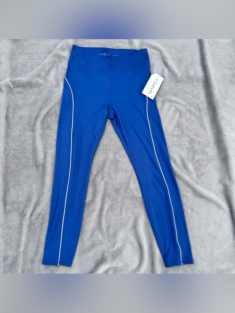 NWT! Isabella Active Wear Women’s Blue High Waisted Reflector Leggings - Medium